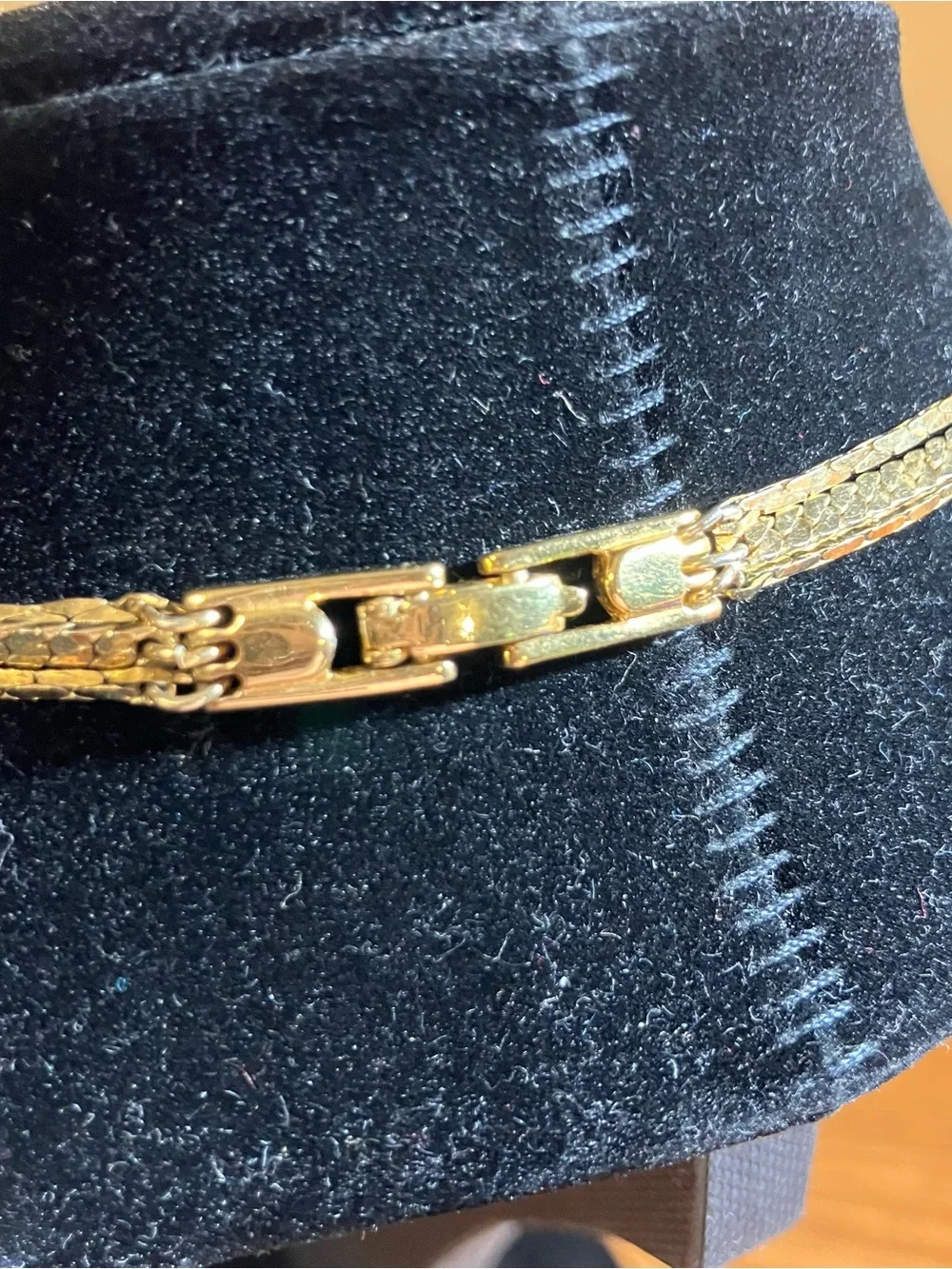 Vintage Monet Triple Strand Chain Necklace Gold Tone Layered Elegant
